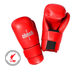Перчатки полуконтакт Clinch Semi Contact Gloves Kick красные C524