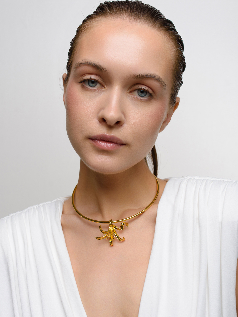 Обруч "Flat lily" Gold