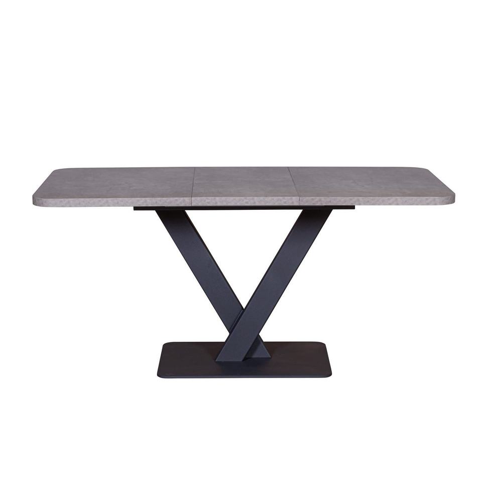 Стол Chester раздвижной  (120+40) камень темный, опоры черные