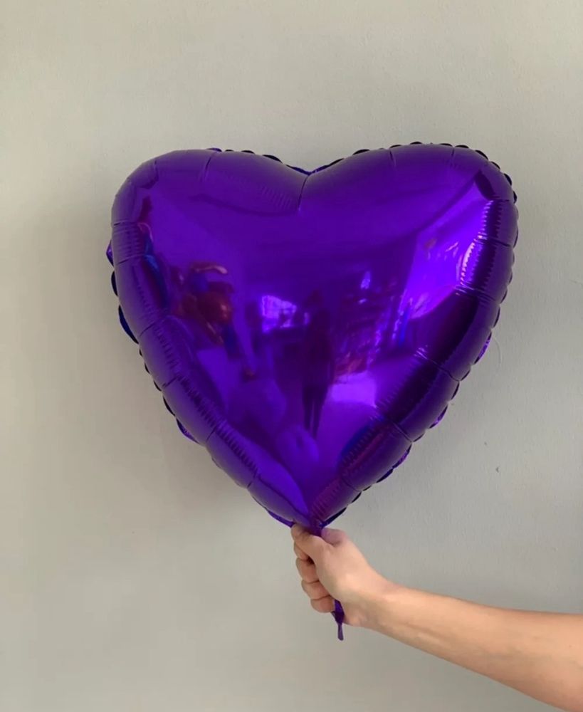Сердце фиолетовое 46 см