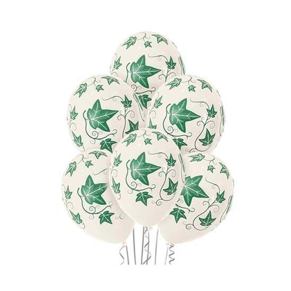 Шары с рисунком 14" 36 см Листья Плюща