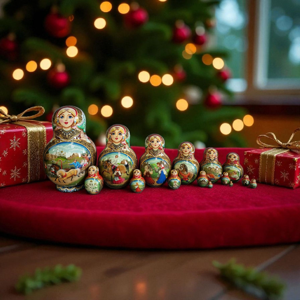 Матрешка "Лето в деревне" Русские мотивы 15мест