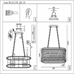 Подвесная люстра ST-Luce SL1170.103.10