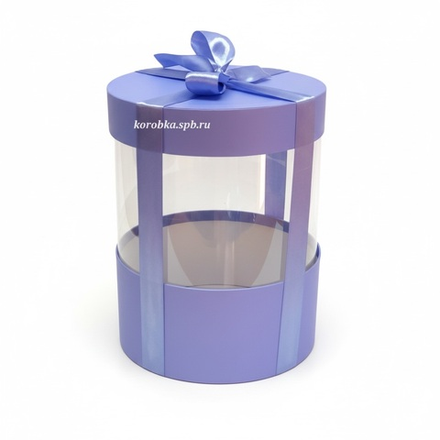 Коробка аквариум 18 см Цвет : Светло фиолетовый .