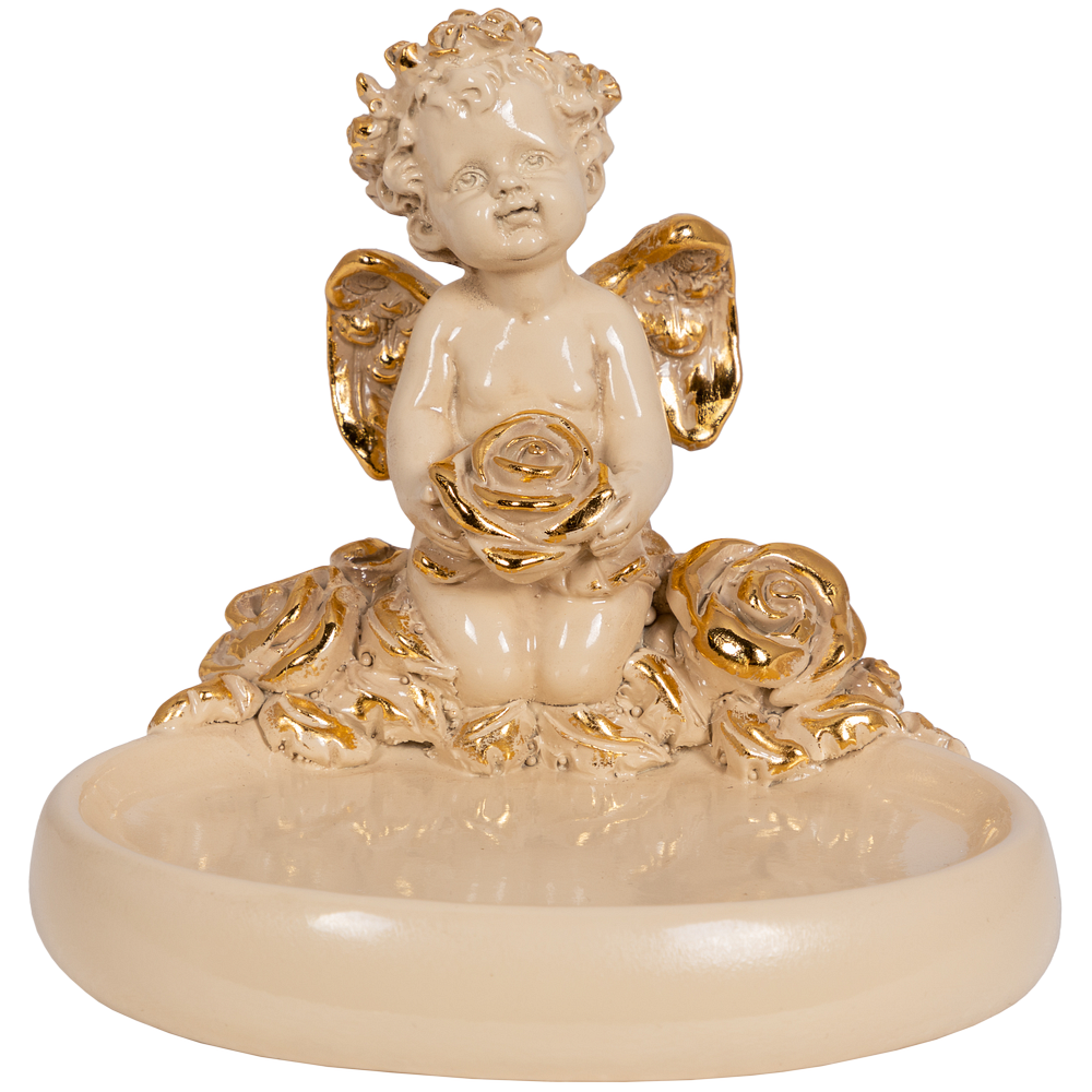 Мыльница Ангел с розами Айвори