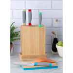 Набор из 4 ножей и 4 разделочных досок в подставке assure