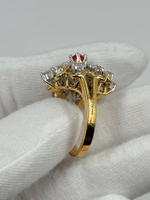 Кольцо с кристаллами