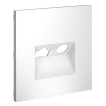 Накладка для розетки TV+RJ45 кат. 6, S70 (белый матовый)