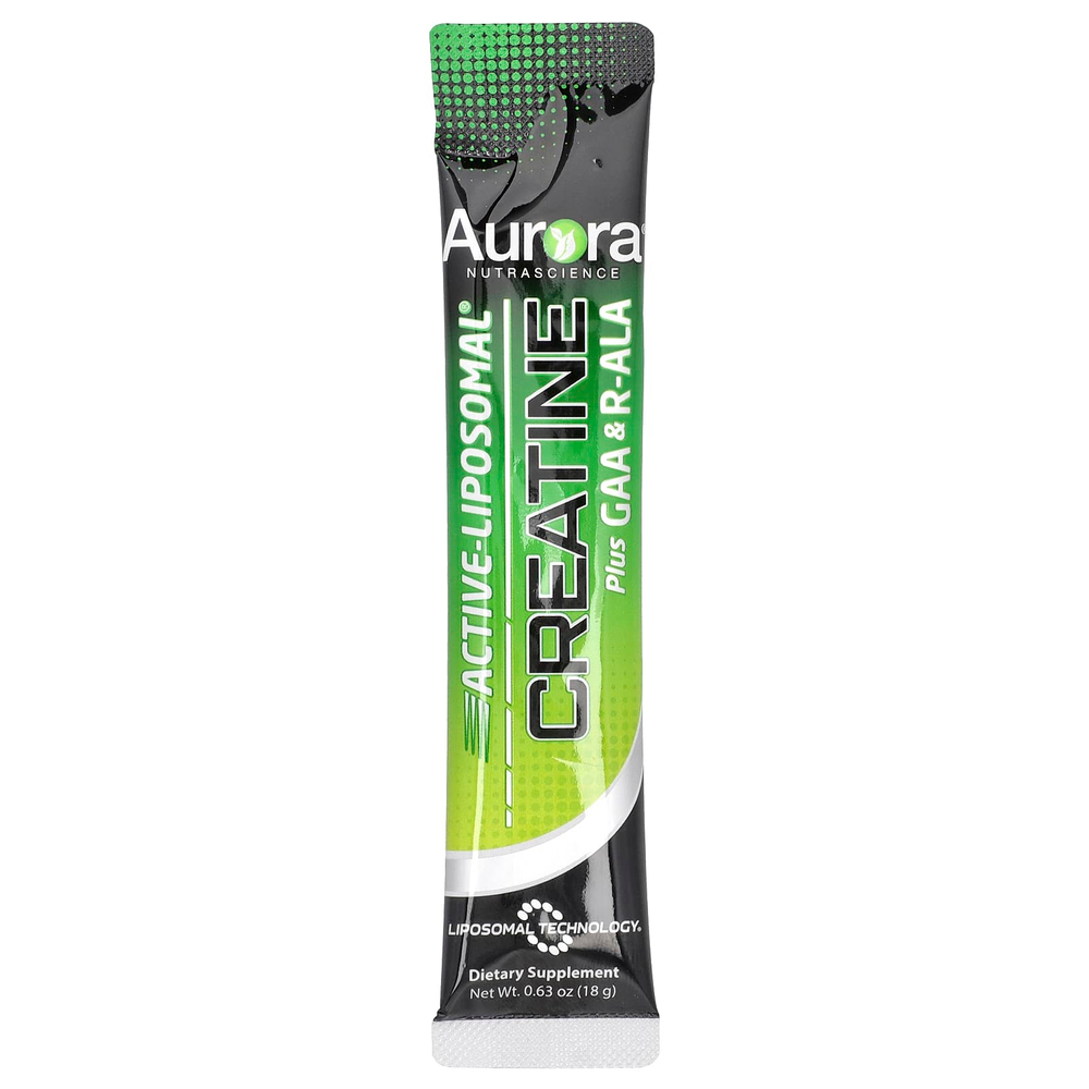 Aurora Nutrascience, Active-Liposomal® Creatine Plus GAA и R-ALA, 10 пакетиков по 18 г (0,63 унции)