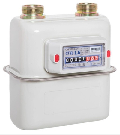 Счетчик газа Счетприбор СГД-G 1,6 левый М 30х2 (г.Орёл)