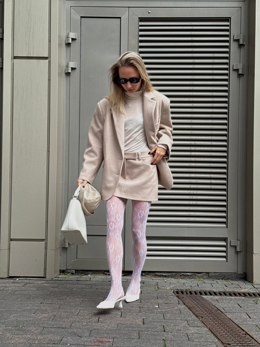 Мини-юбка Hill, Бежевая