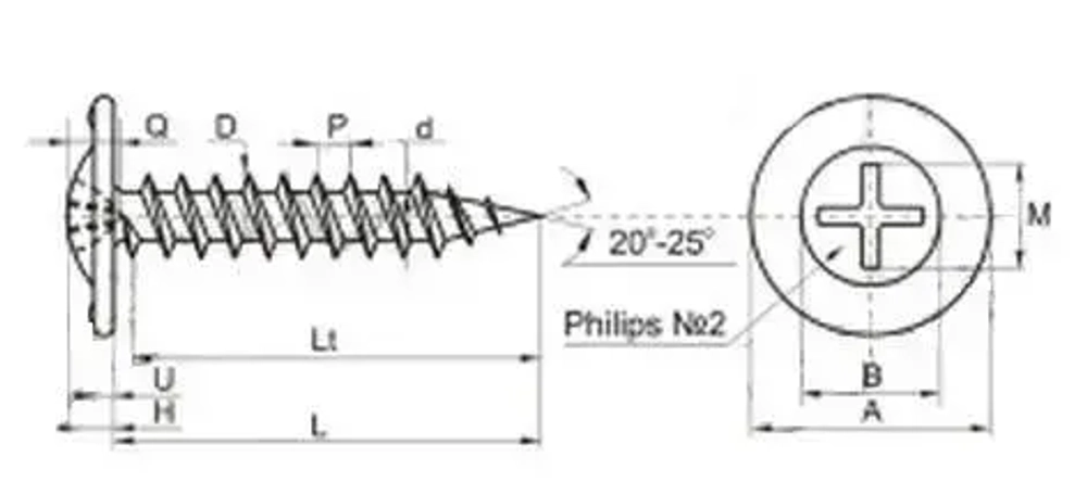 Саморез 4.2 x 16 мм 100 шт. 0.123 кг.