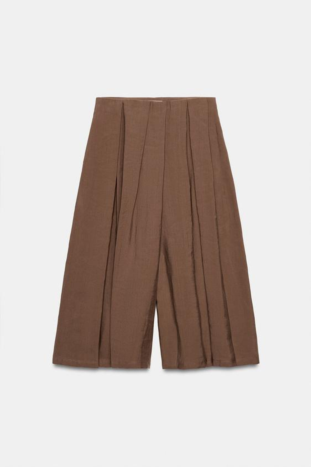 ZARA ДЛИННЫЕ СТРУЯЩИЕСЯ ШОРТЫ, МОККО