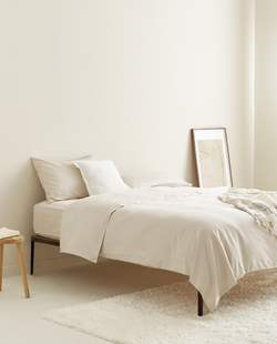 ZARA HOME (300 НИТЕЙ)  ПРОСТЫНЯ ИЗ ХЛОПКА, БЕЖЕВЫЙ