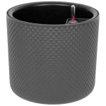 Кашпо ФАСЕТ D280мм с вставкой и с автополивом Графитовый