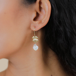 Серьги Franck Herval, Bianca, с перламутром, горным хрусталем и стразами, FH26.1-12-70171 (белый)