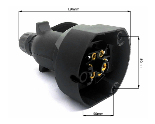 Разъем прицепа (фаркопа) 7-ми контактный пластик (розетка+вилка)т