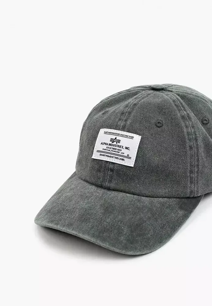 Бейсболка Alpha Industries Battlewash Cap Зеленая