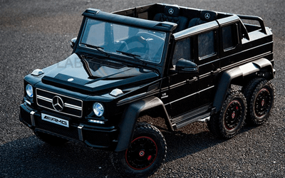 Электромобиль детский "Mercedes-Benz G63-AMG 4WD" шестиколёсный,  чёрный, 12V