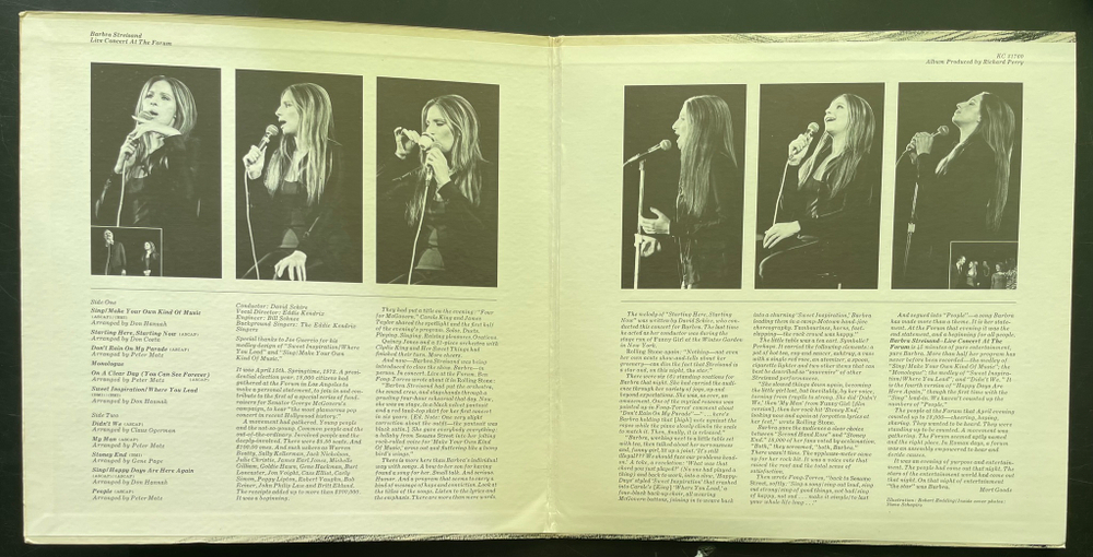 Barbra Streisand ‎– Live Concert At The Forum (США 1972г.)