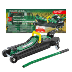 Домкрат подкатной гидравлический 3т (h min 85мм, h max 385мм) RockForce##Rock FORCE RF-DG3003