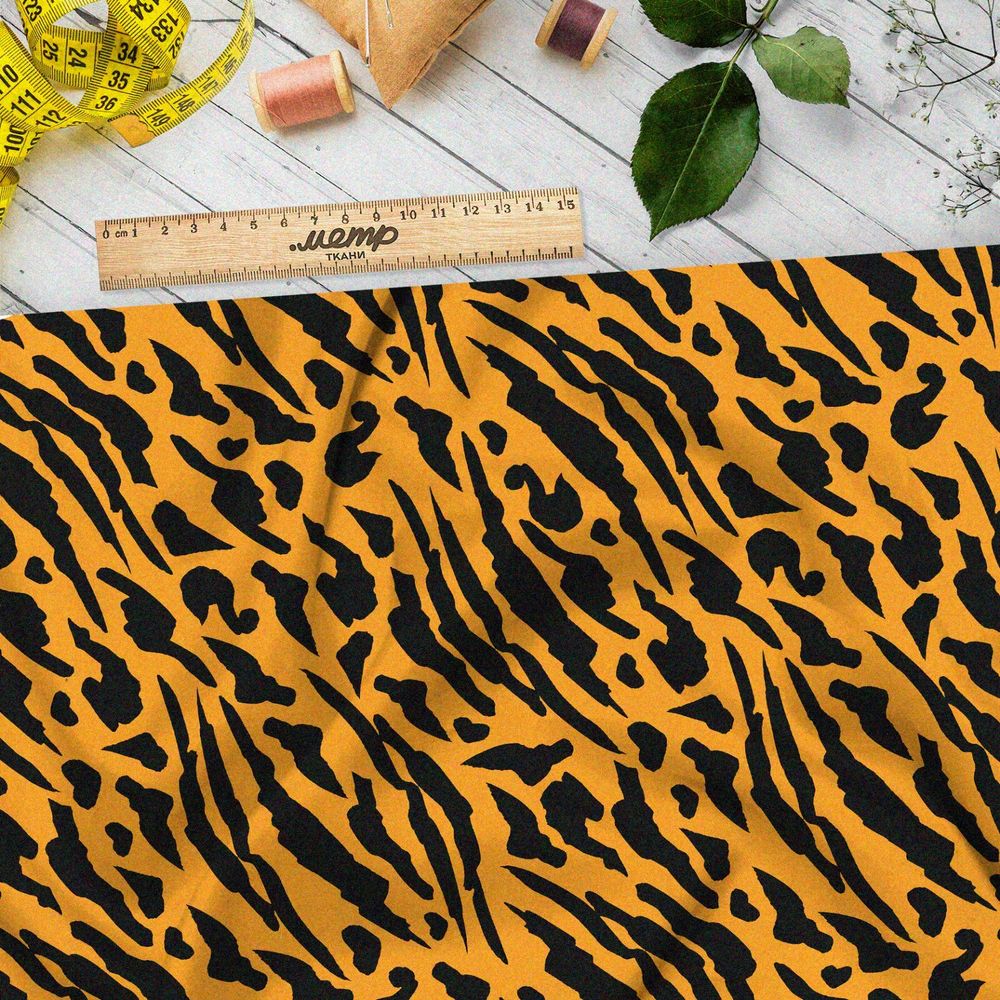 Ткань дюспо необычный тигриный узор