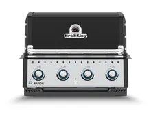 Встраиваемый газовый гриль Broil King Baron 420 BI, 4 горелки, чёрный