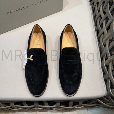 Мужские лоферы Brunello Cucinelli черного цвета