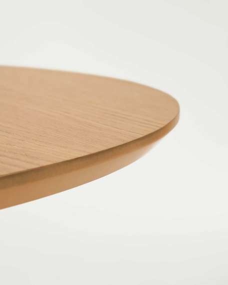 Раздвижной стол Oqui Ø90-170х90 см, шпон дуба