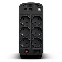 Источник бесперебойного питания CyberPower CP900EPFCLCD ИБП (Line-Interactive, Tower, 900VA/540W USB/RJ11/45/USB charger A (6 EURO), 12В/9 Ач х 1)