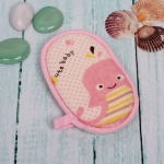 Губка для тела махровая детская «Happy baby - Кит Гарри» , 13*8,5 см (ZIP пакет)