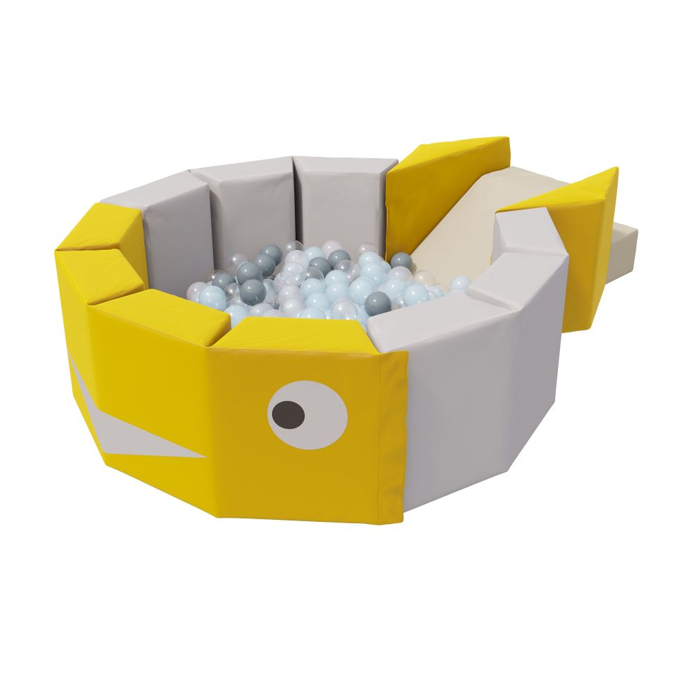 Сухой бассейн Romana «Кит» (pastel), 300 шариков (Grey mix)