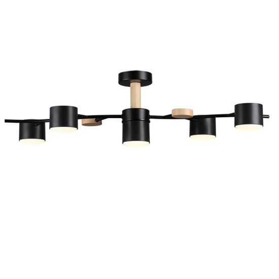 8194/5C COMFI LN25 261 черный, металл/дерево/пластик Потолочный светильник LED GX53 5*9W 220V CRYPTO