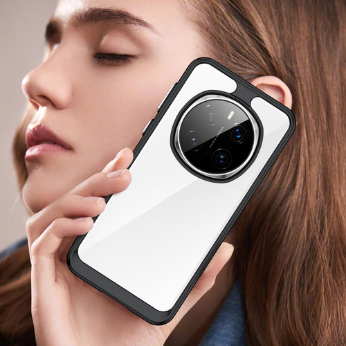 Усиленный защитный чехол для Huawei Honor Magic 7 Pro (мягкие черные боковые рамками)