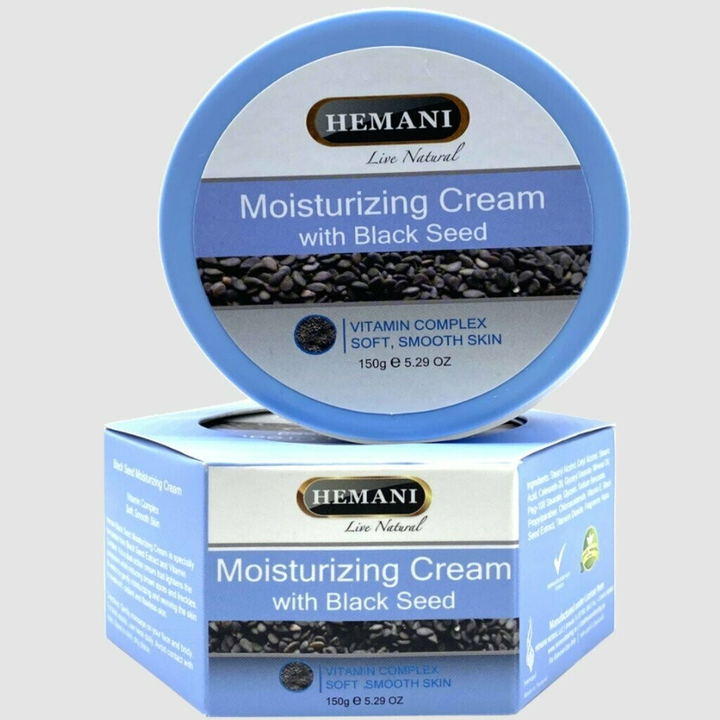 Крем для лица Hemani увлажняющий с Черным тмином Moisturizing Cream with Black Seed 150 г