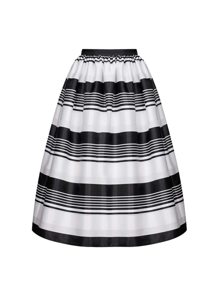 Пышная юбка миди из атласа