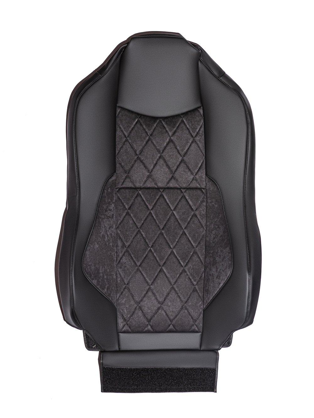 Чехлы Люкс FAW J7 (экокожа, черный, серая вставка)