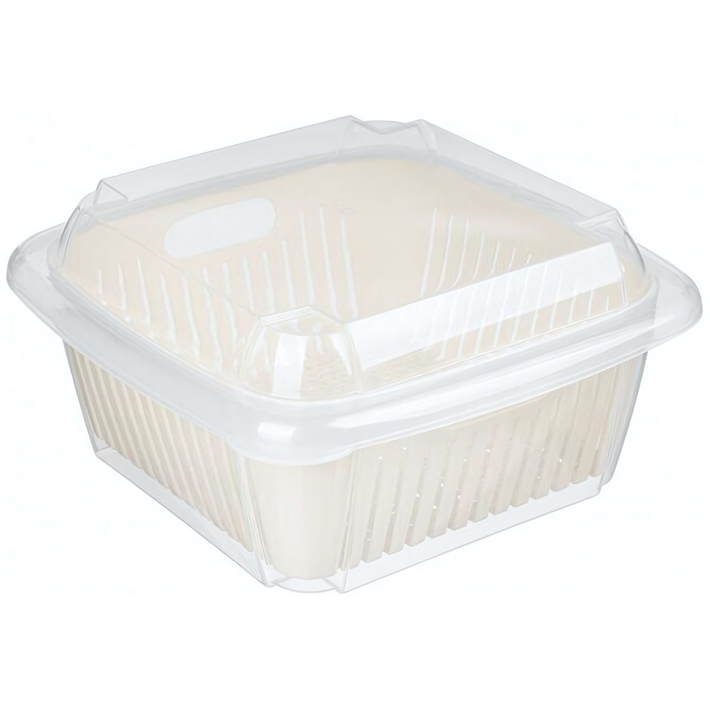 Контейнер квадратный с вкладышем и крышкой "Bergamo" 2,2л (светло-бежевый)