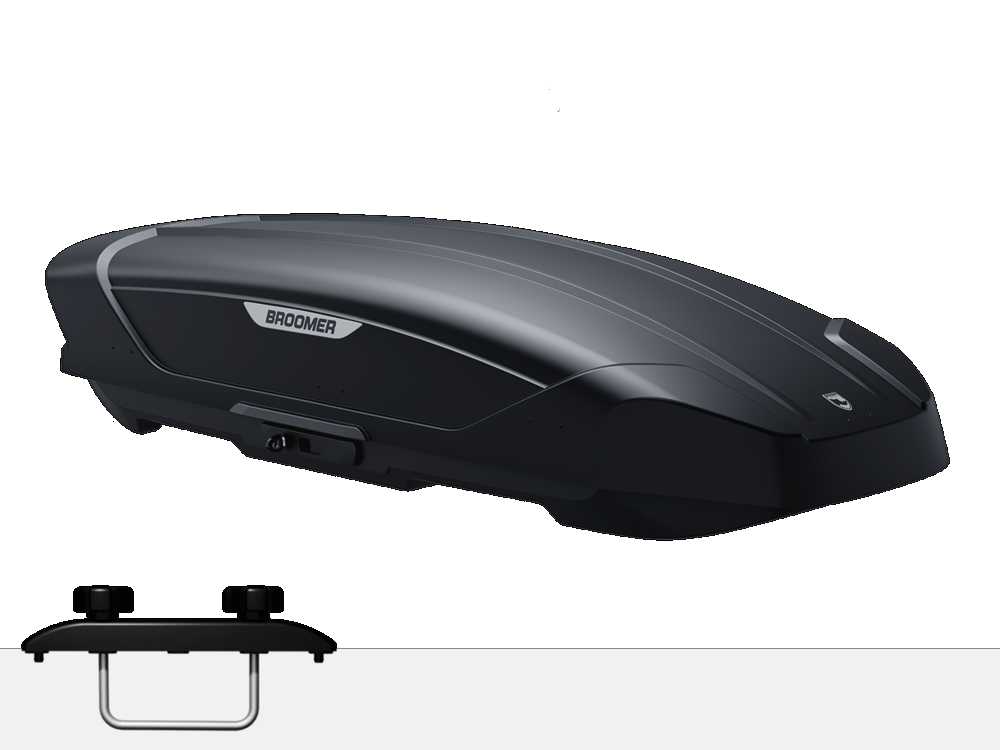 Бокс BROOMER Venture L (черный матов.,скоба) 187x89x40см. 430л. 01.146.01