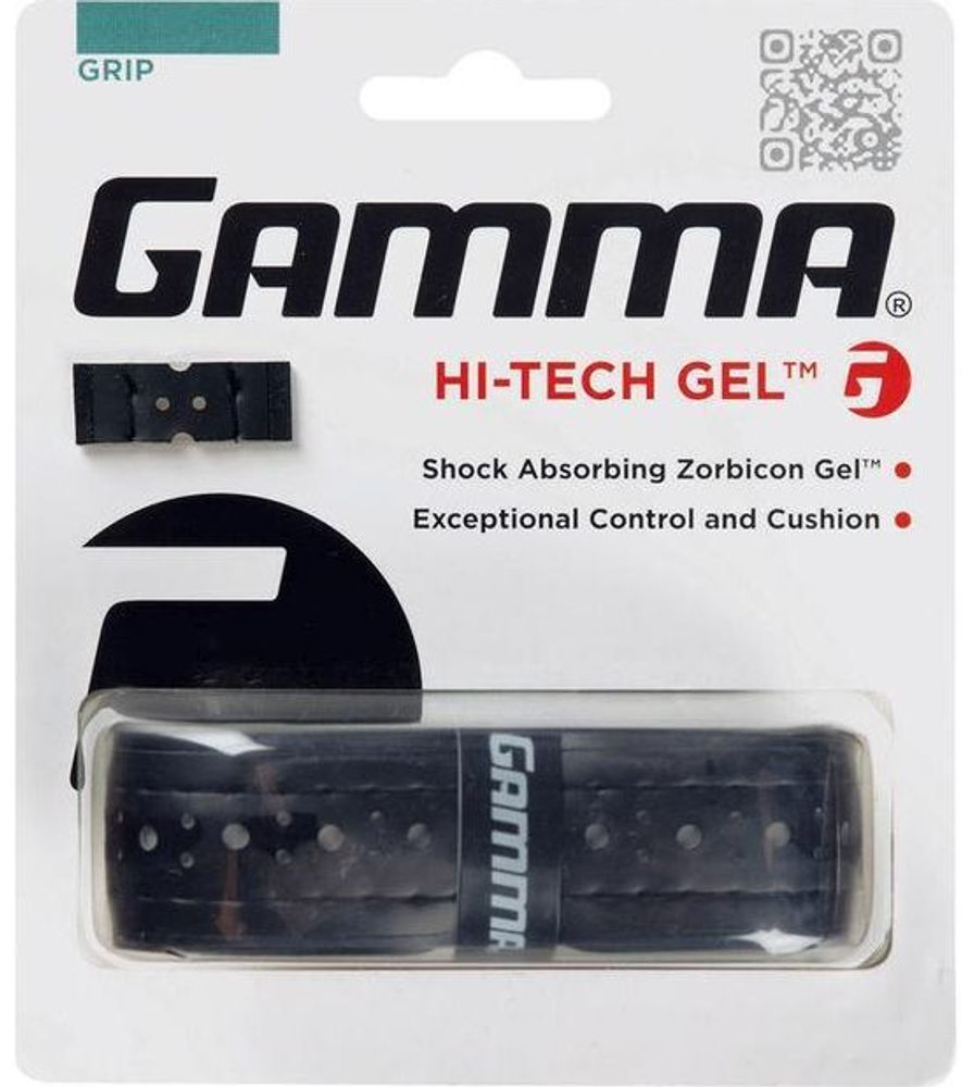 Теннисные намотки базовые Gamma Hi-Tech Gel Grip 1P - черный