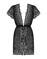 Кружевной пеньюар Giully с леопардовым принтом