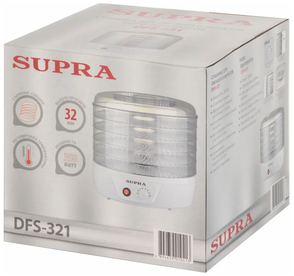 Электросушилка для овощей и фруктов SUPRA DFS-321 (h)