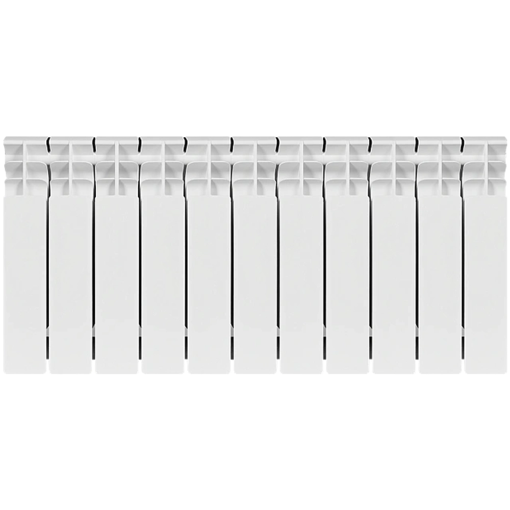 Радиатор биметаллический STOUT TITAN 350 - 11 секций (подключение боковое, цвет белый)