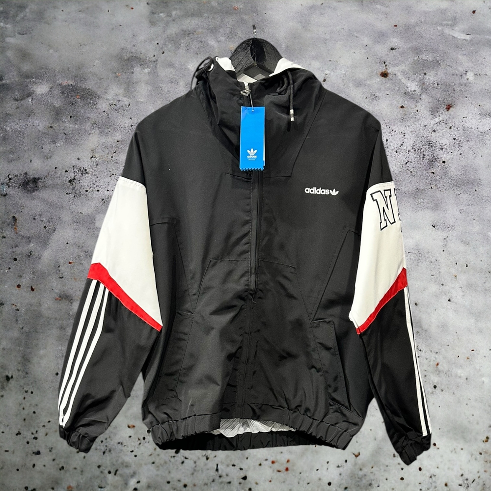 Куртка ветрозащитная Adidas #5 • Черно-белый