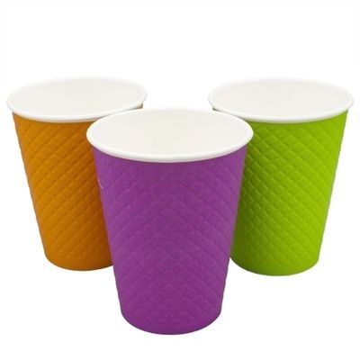 Стаканы бумажные двухслойные 300/355мл DW12 "Waffle Color" (25/500шт)