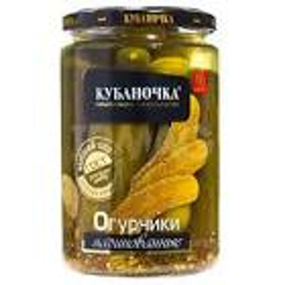 Огурцы маринованные с/б Кубаночка 720гр 1/8