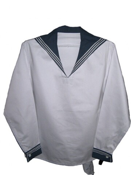 Фланка морская белая х/б (с гюйсом) нов/обр