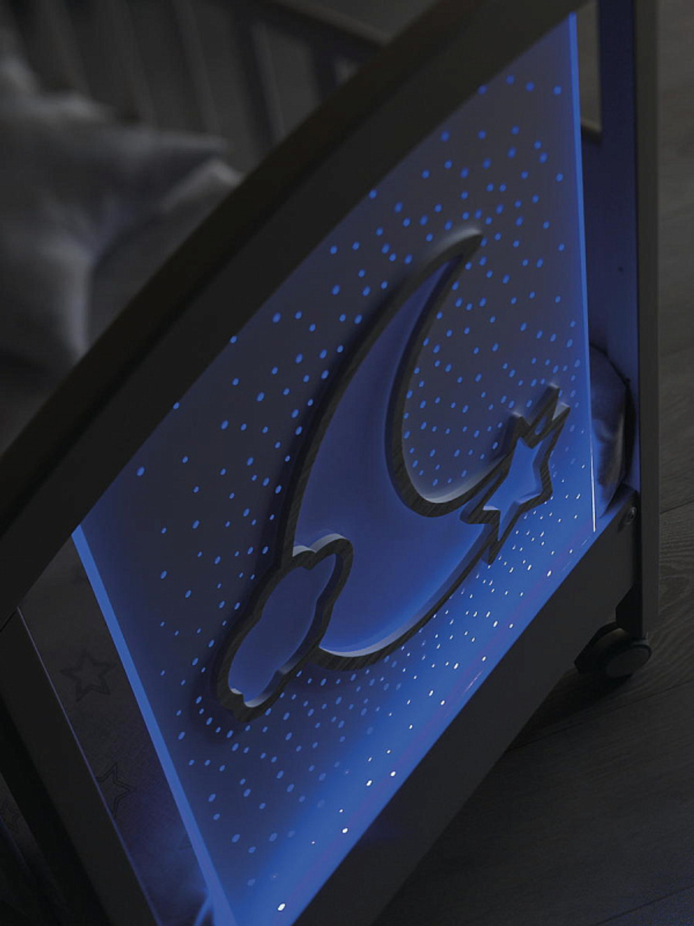 Детская кровать Erbesi Moon LED белый