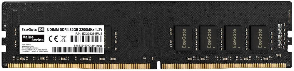 Модуль памяти DDR4 32GB Exegate Value