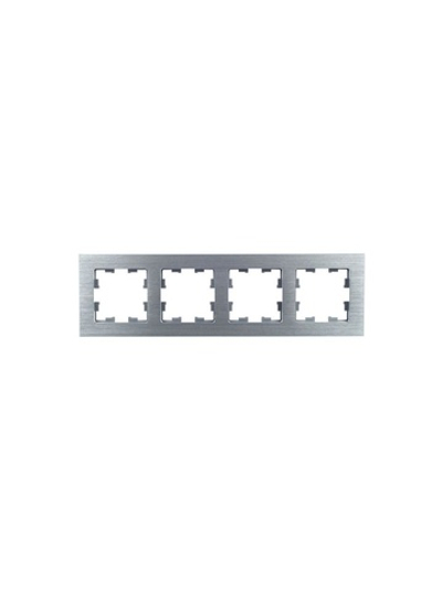 Рамка 4-м BRITE РУ-4-1-БрА металл алюм. IEK BR-M42-M-K47